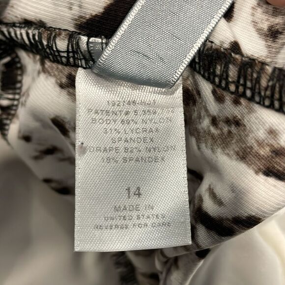 Magicsuit Abstract Animal Print One Piece swimsuit Ruching Womens Sz 14 - Picture 7 of 8